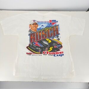 Vintage Fruit of the Loom 2006 Kyle Busch NASCAR Graphic T Shirt Sz XL Mens
